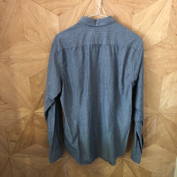 Blue & White Striped Ben Sherman Button Up Shirt - Picture 7 of 7